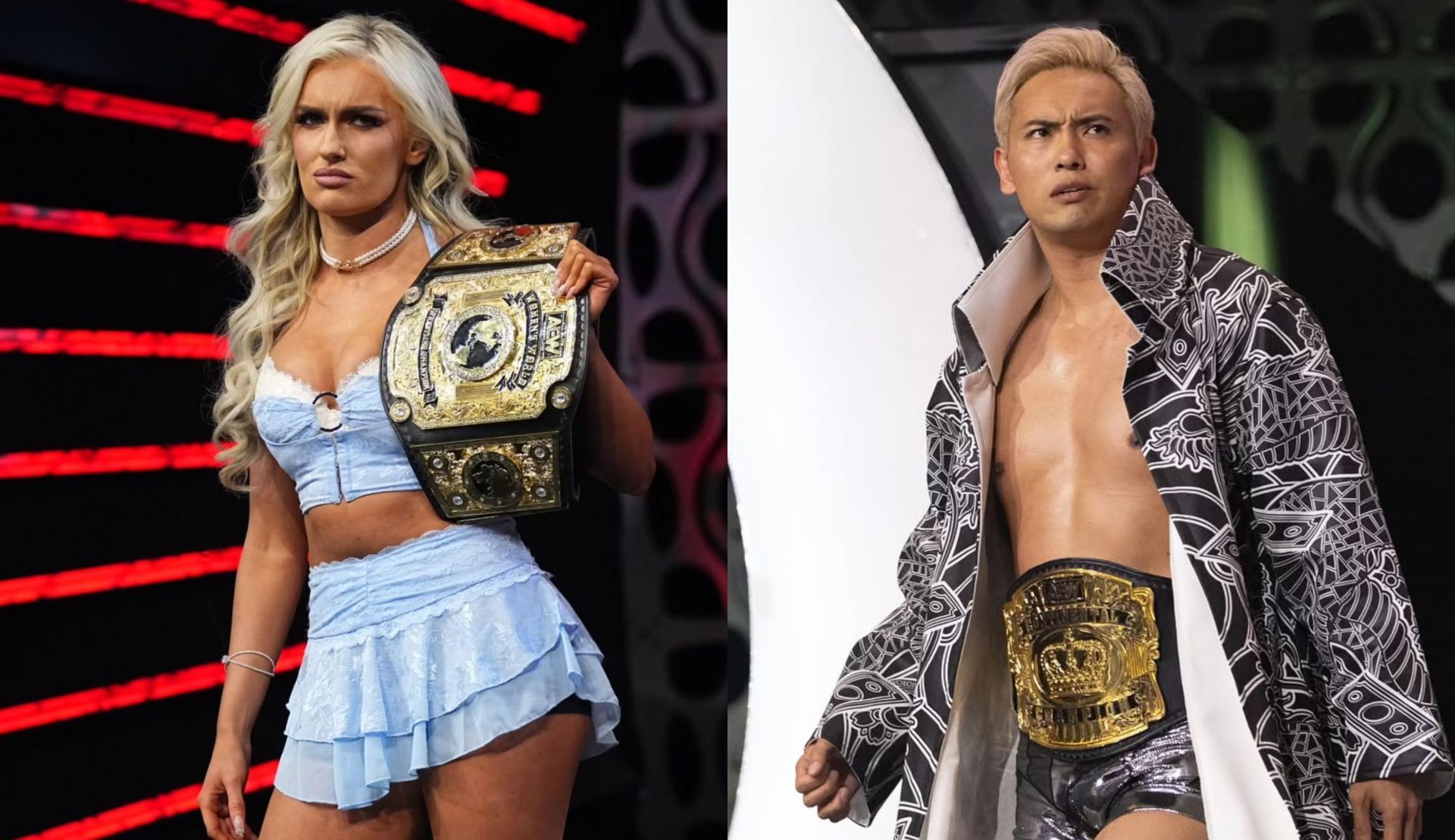 WWE में कुछ AEW के चैंपियन ने काम नहीं किया (Photo: Mariah May &amp; Kazuchika Okada Instagram)