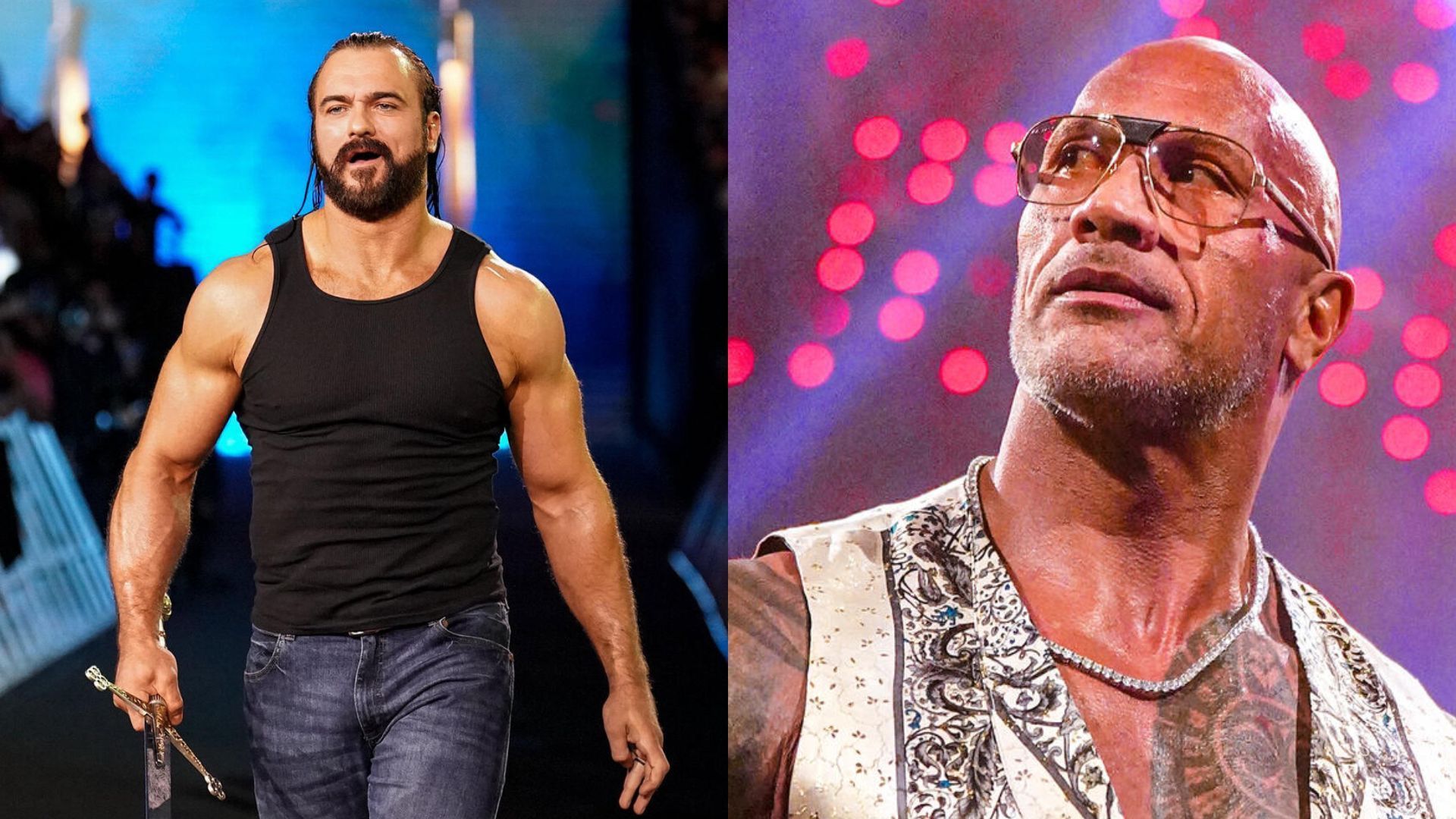 Drew McIntyre (left) and The rock (right) [Image Credits: WWE.com]