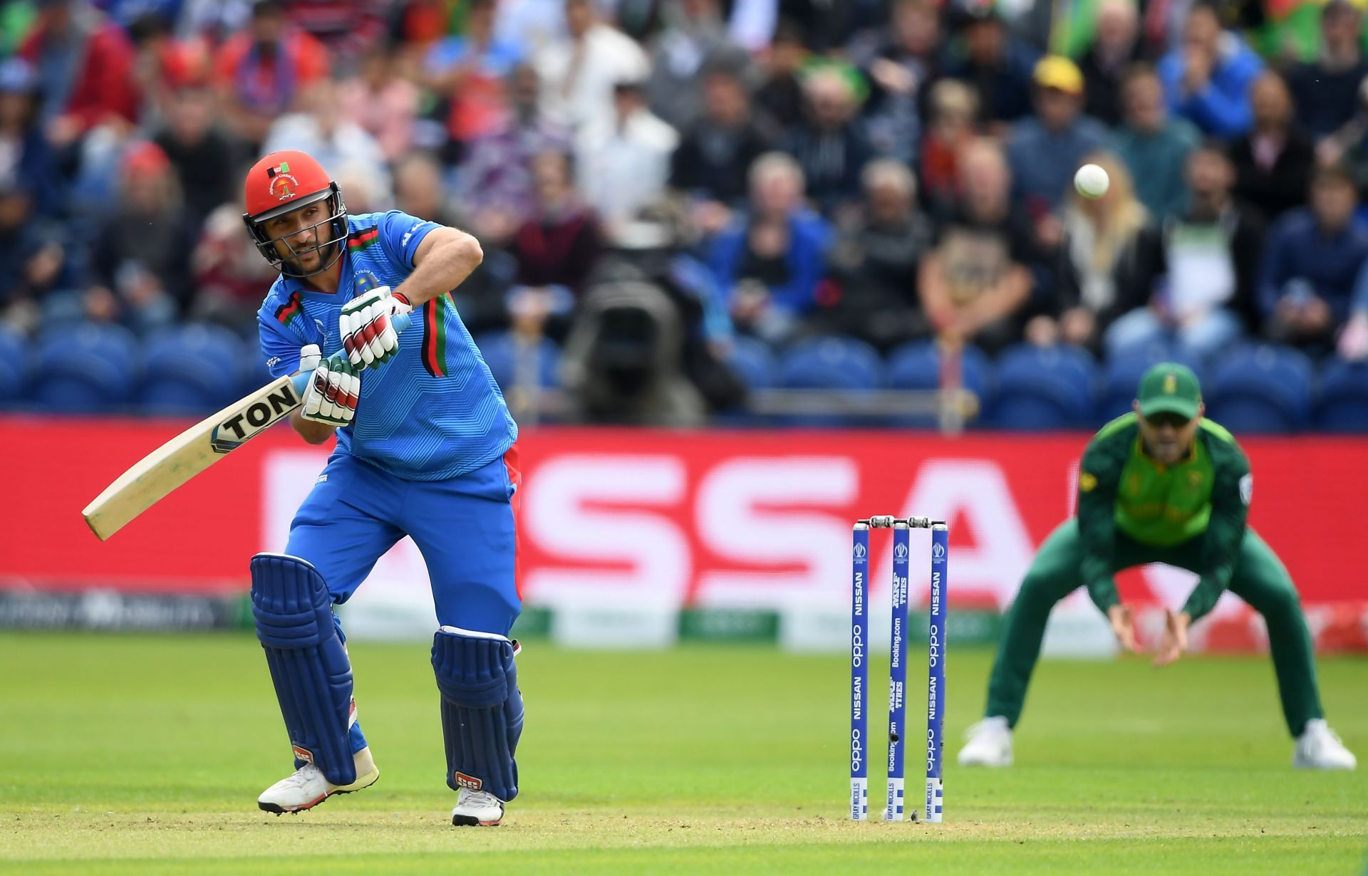 Rahmat Shah (90) was the only Afghanistan batter to score more than 20 runs in their 2025 Champions Trophy clash against South Africa. [P/C: Getty]