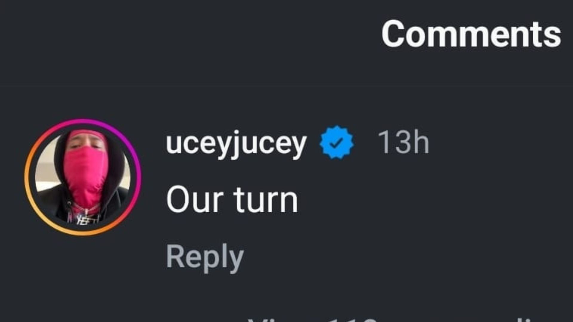 Screengrab of Jey&#039;s comment