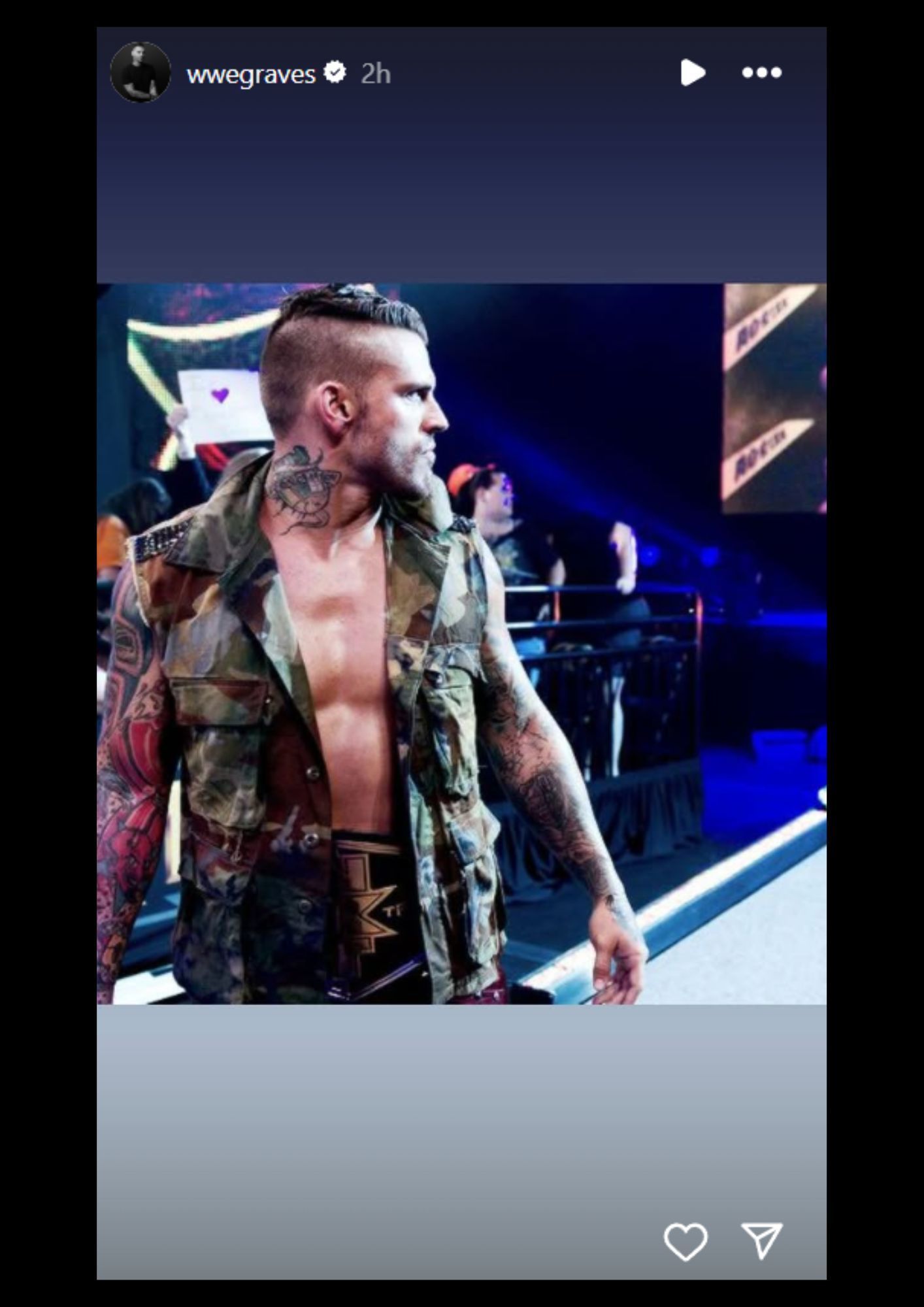 Corey Graves wearing his ring gear [Image via Instagram]