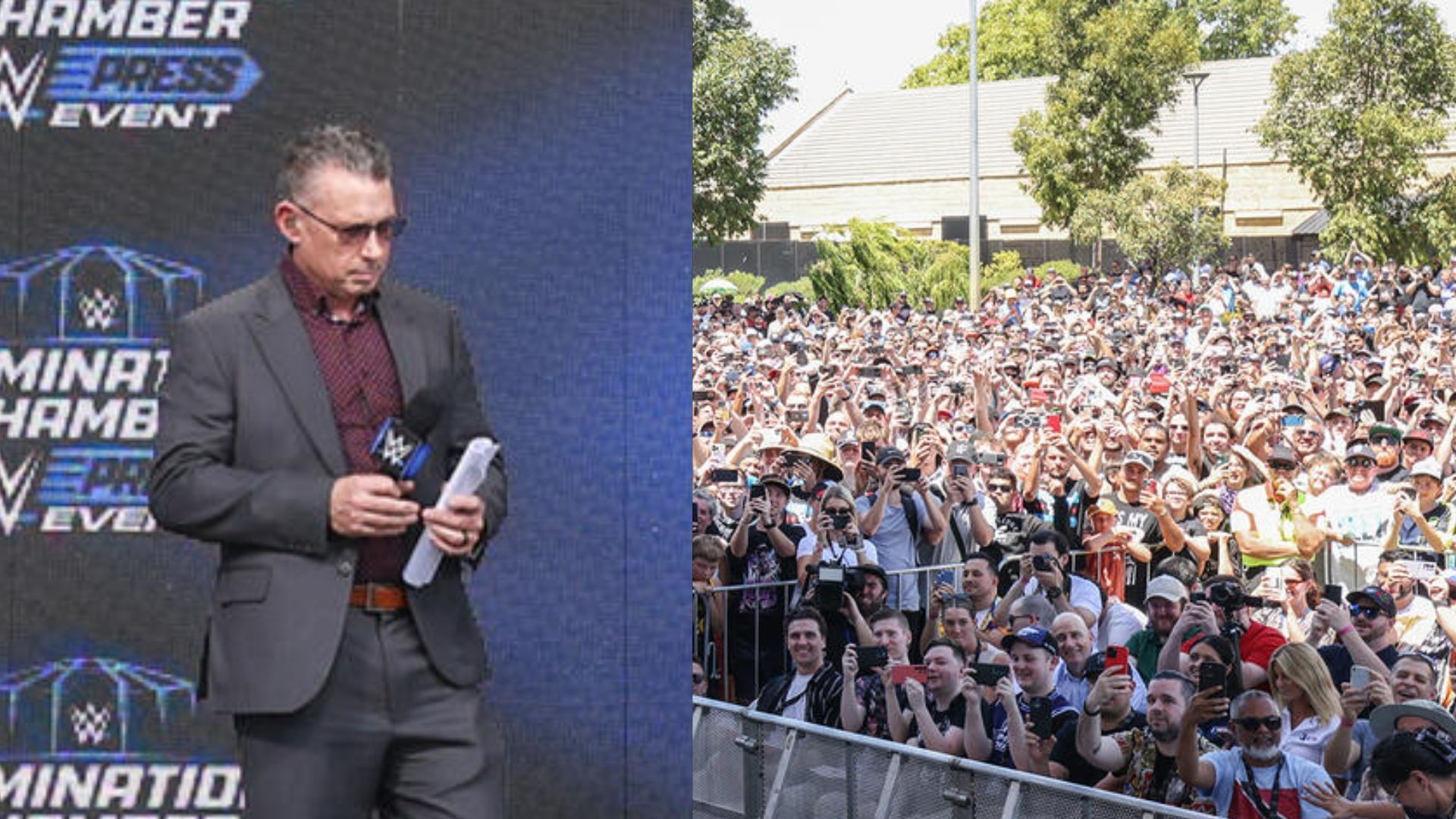 Michael Cole at a WWE event Kickoff (Image via wwe.com)