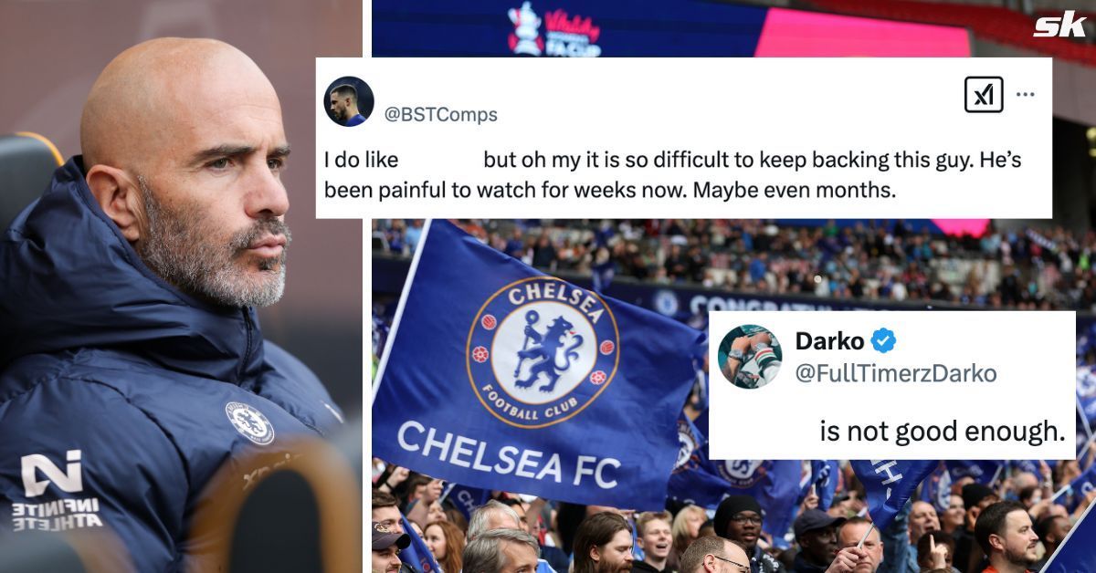 Fans start to lose faith in 24-year-old Chelsea star after FA Cup loss at Brighton. Images via Getty, Twitter - ۟ @BSTComps , @FullTimerzDarko