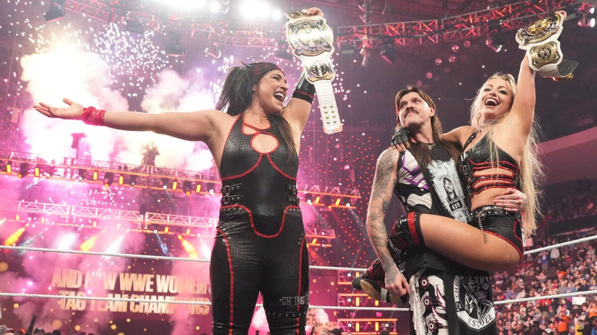 Raquel Rodriguez and Liv Morgan won the tag team titles on RAW (Image via WWE.com).