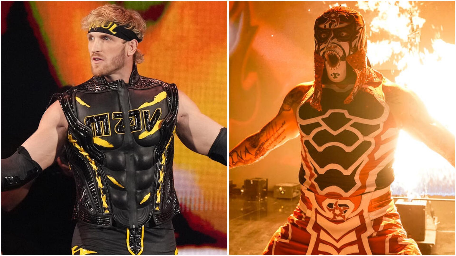 Logan Paul and Penta. (Photos: WWE.com)