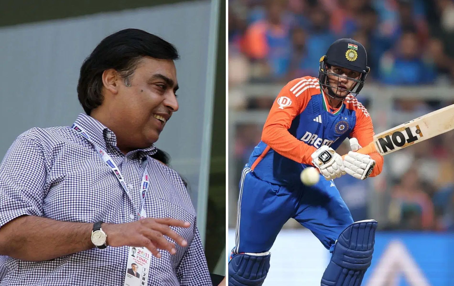 Mukesh Ambani (left) and Abhishek Sharma. (Pics: Getty Images). 