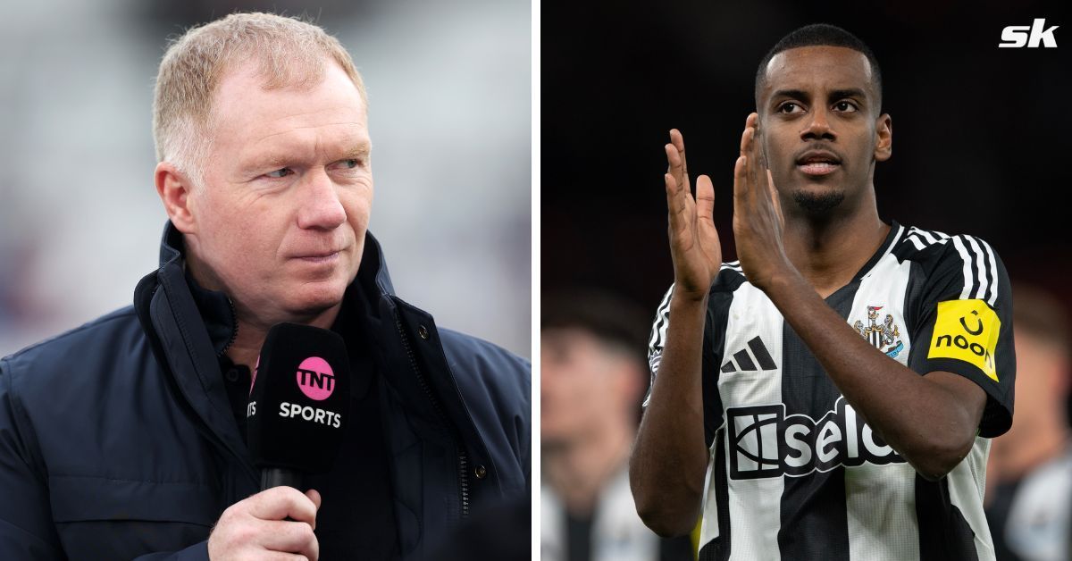 Paul Scholes (left) and Alexander Isak (right)