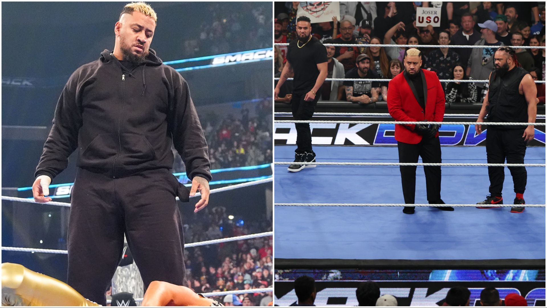 Solo Sikoa and The Bloodline on WWE SmackDown