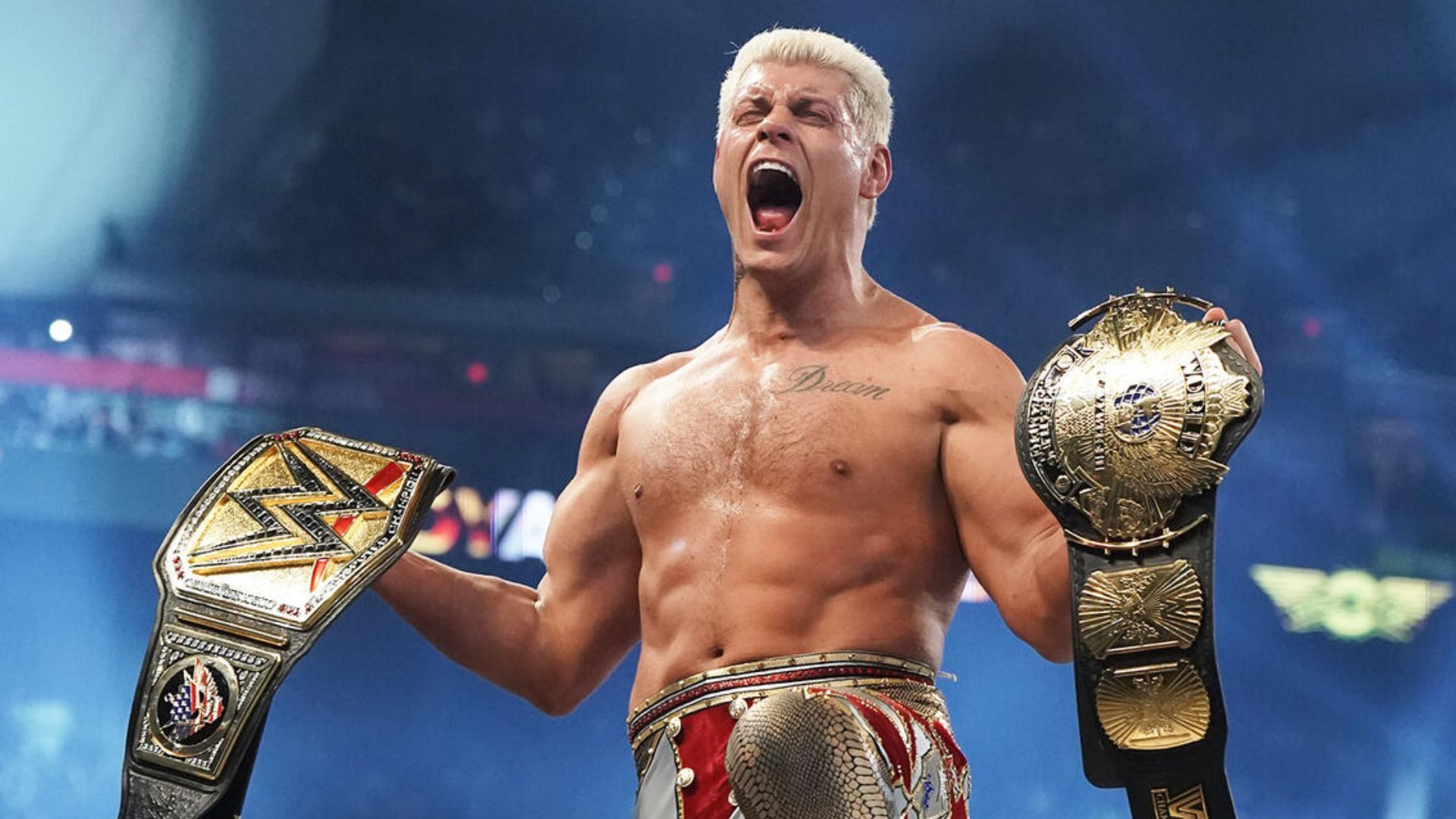 Cody Rhodes after retaining his WWE Title at Royal Rumble. [Photo via: WWE.com]