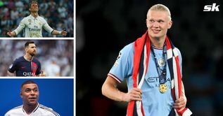 Erling Haaland beats Lionel Messi, Cristiano Ronaldo and Kylian Mbappe to set record after goal in 5-1 loss to Arsenal