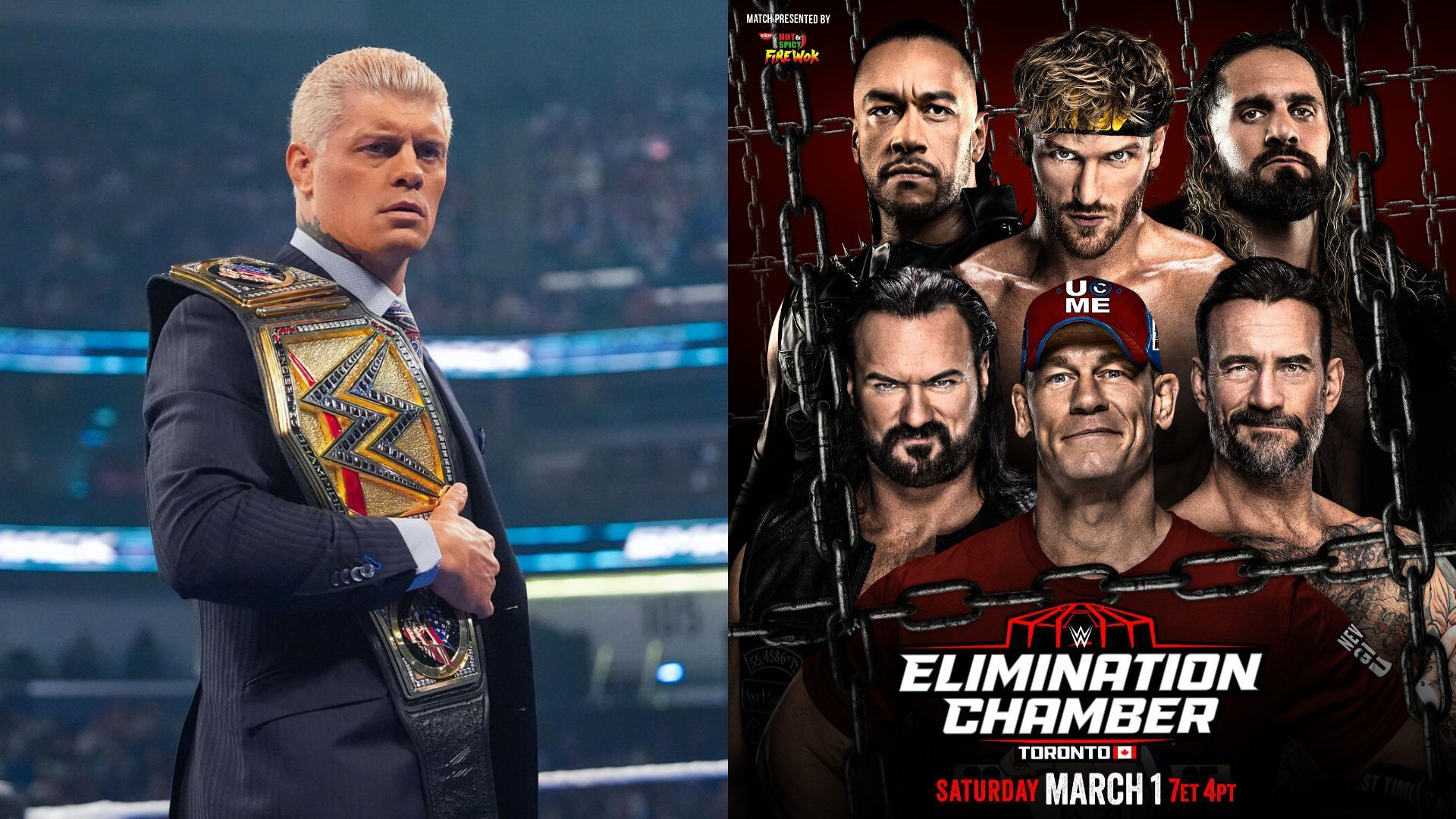 Which of the six men in the Elimination Chamber poses the biggest threat to The American Nightmare&#039;s reign? [Image credits: WWE&#039;s official website and X account]