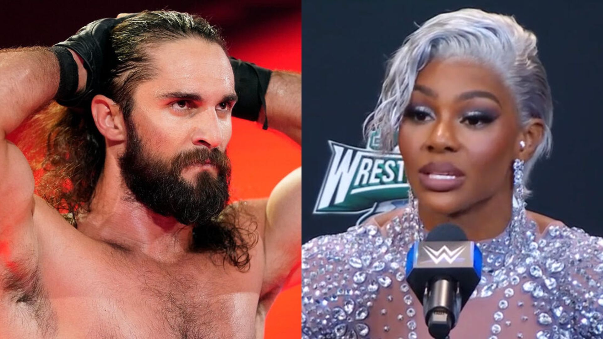 Seth Rollins; Jade Cargill (Images via WWE.com)