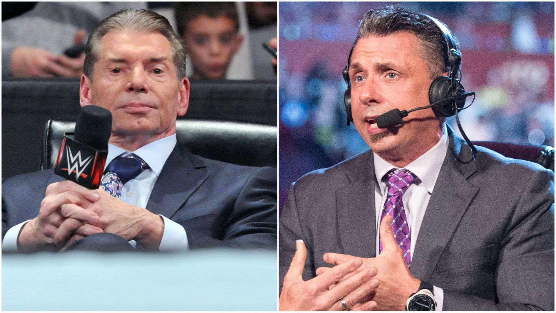 Michael Cole and Vince McMahon on WWE TV