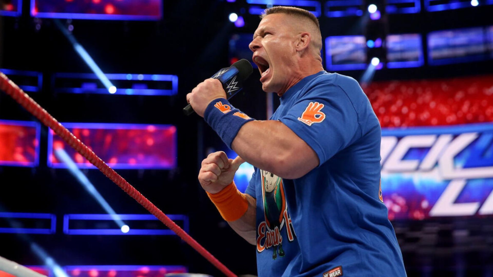 John Cena on SmackDown! [Image credit: WWE.com]