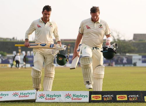 Alex Carey and Steve Smith. (Image Credits: Getty)