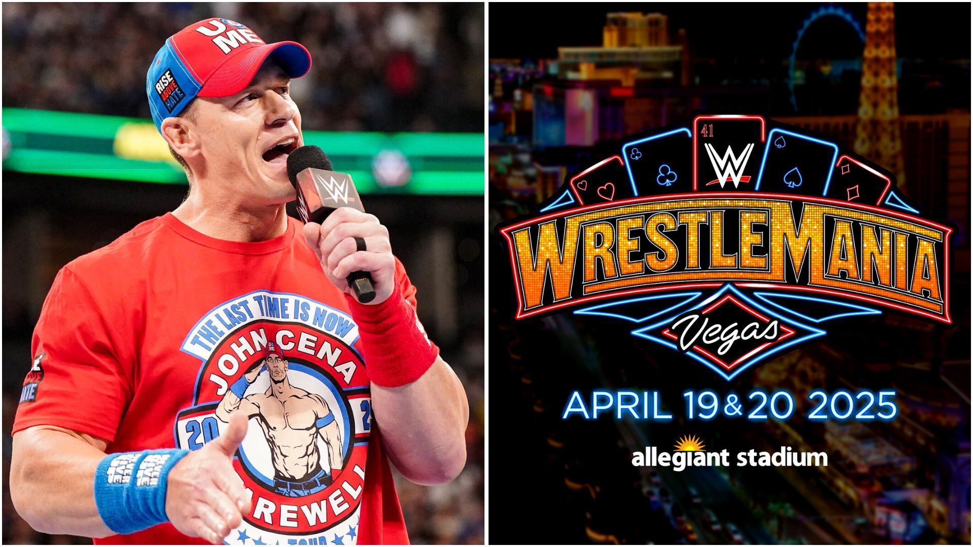 John Cena and WrestleMania 41. (Photos: WWE.com and WWE on X)