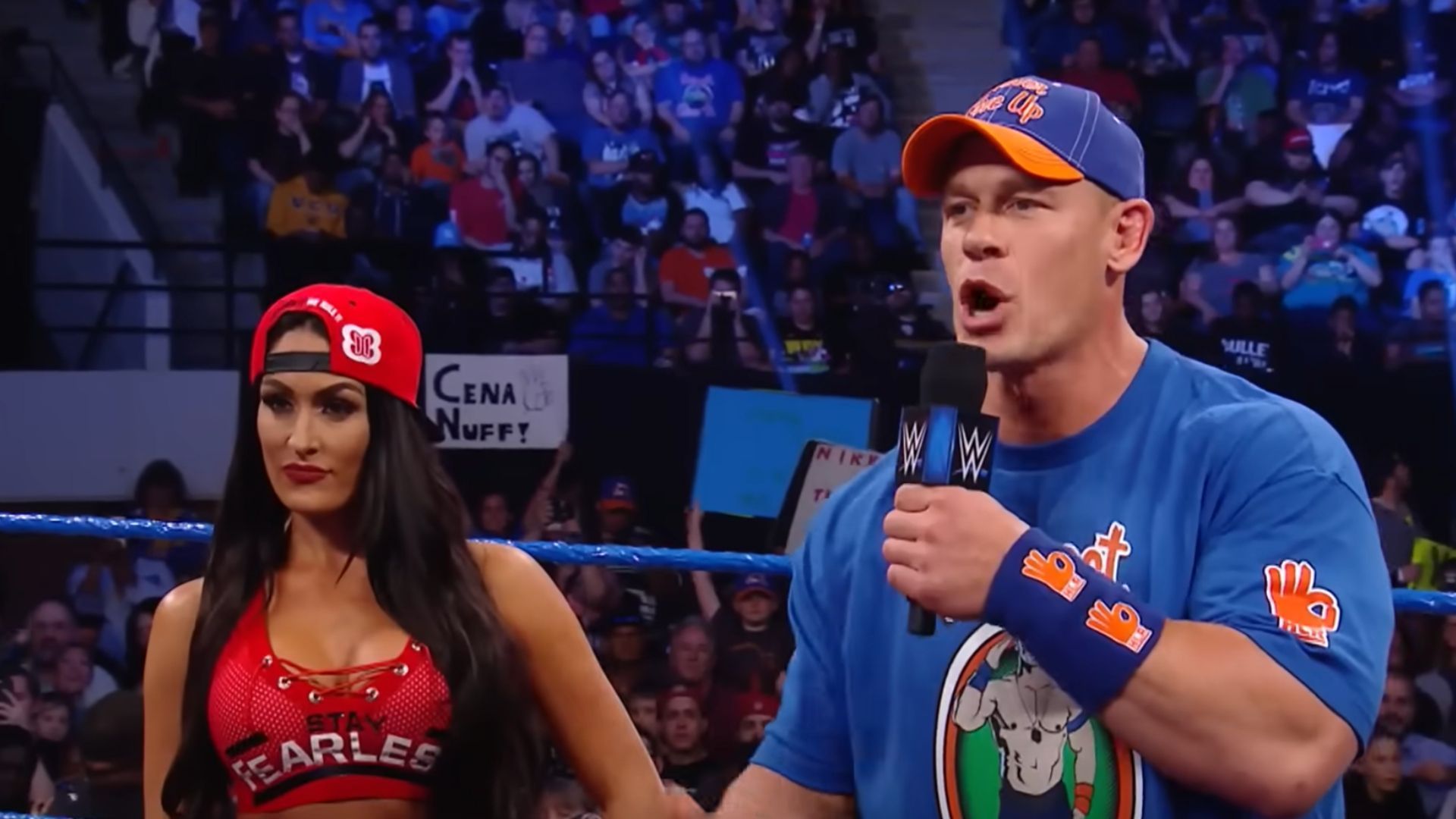 Nikki Bella (left) and John Cena (right) [Image Credits: WWE