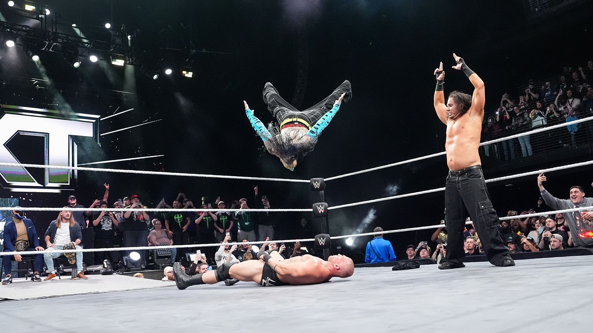 The Hardy Boyz in action on WWE NXT