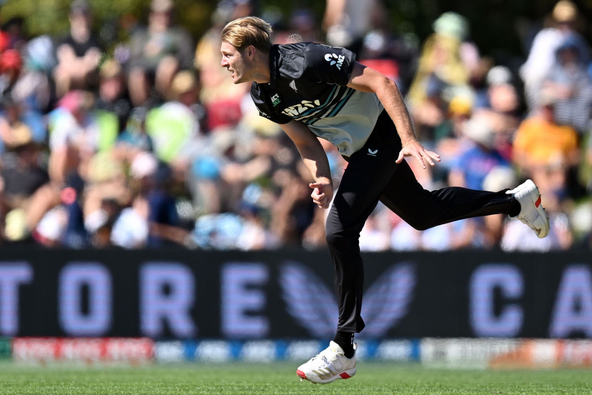 Kyle Jamieson starred with three wickets in the 1st T20I. (Credits: Getty)