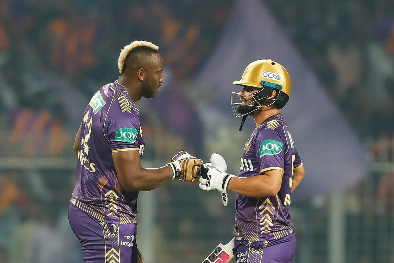 Andre Russell (left) and Rinku Singh provide explosive might to KKR&#039;s middle order. [P/C: iplt20.com]