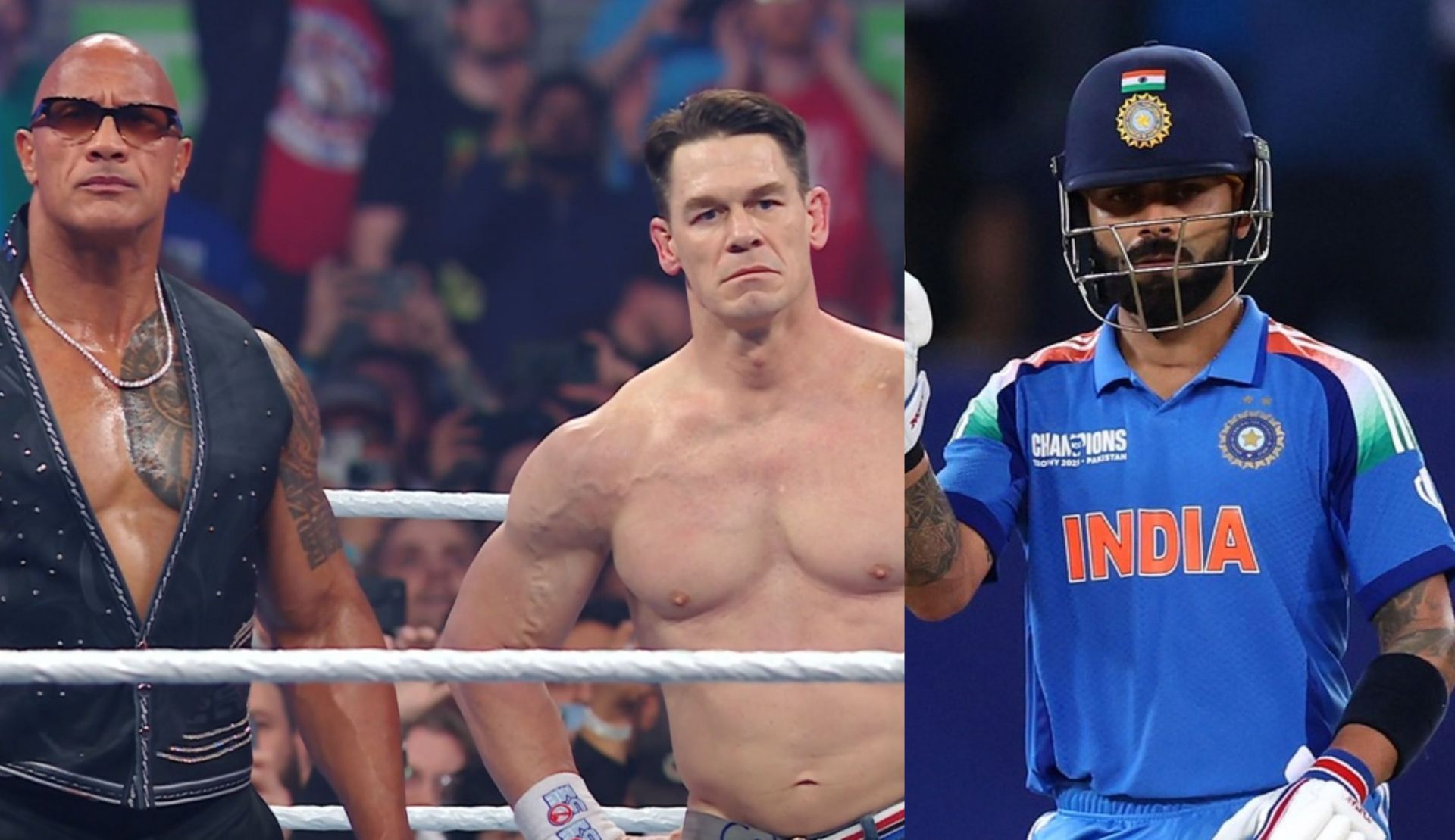 WWE में जॉन सीना-द रॉक के साथ आने पर प्रतिक्रिया आई (Photo: SK Wrestling X &amp; ICT Instagram)