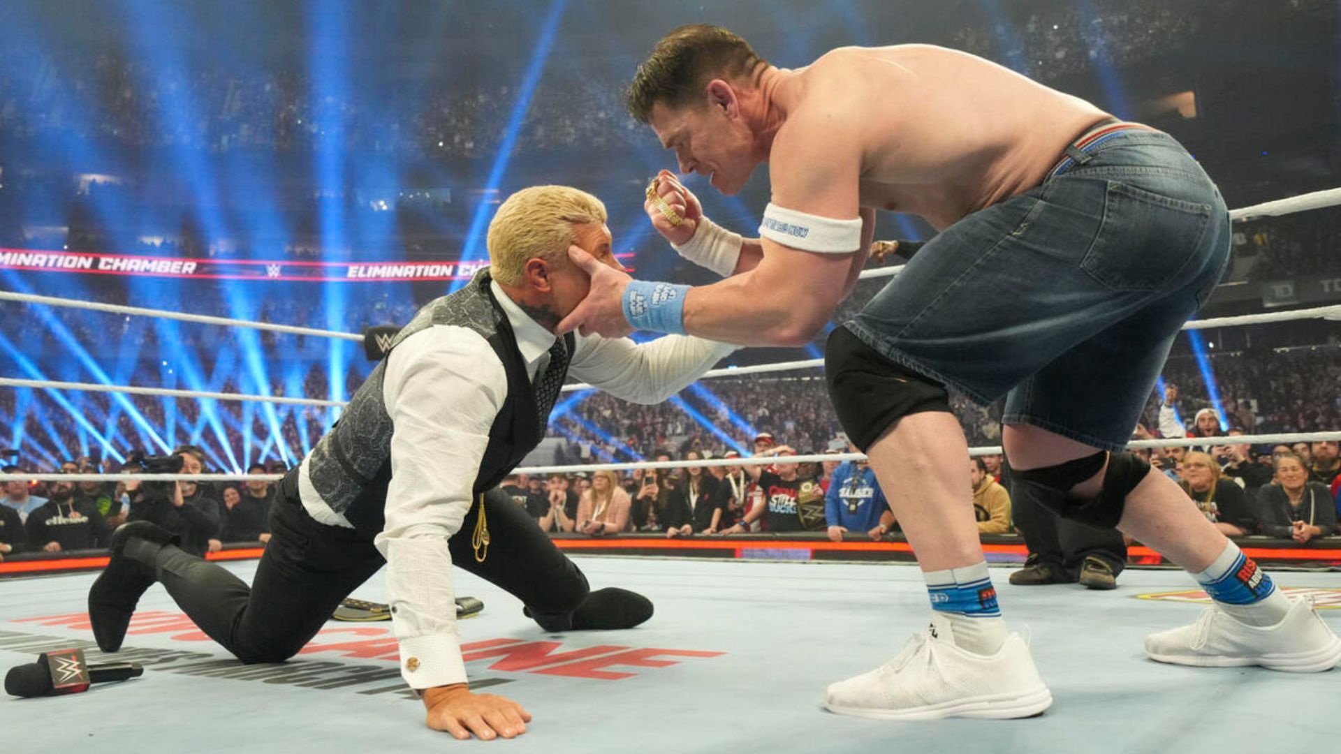 John Cena turned heel at WWE Elimination Chamber 2025! [Image credit: WWE.com]