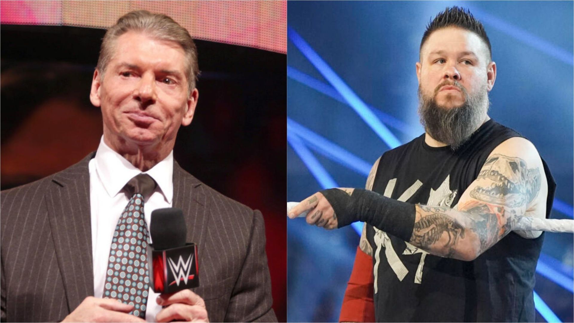 Vince McMahon and Kevin Owens (Photo credit: WWE.com)