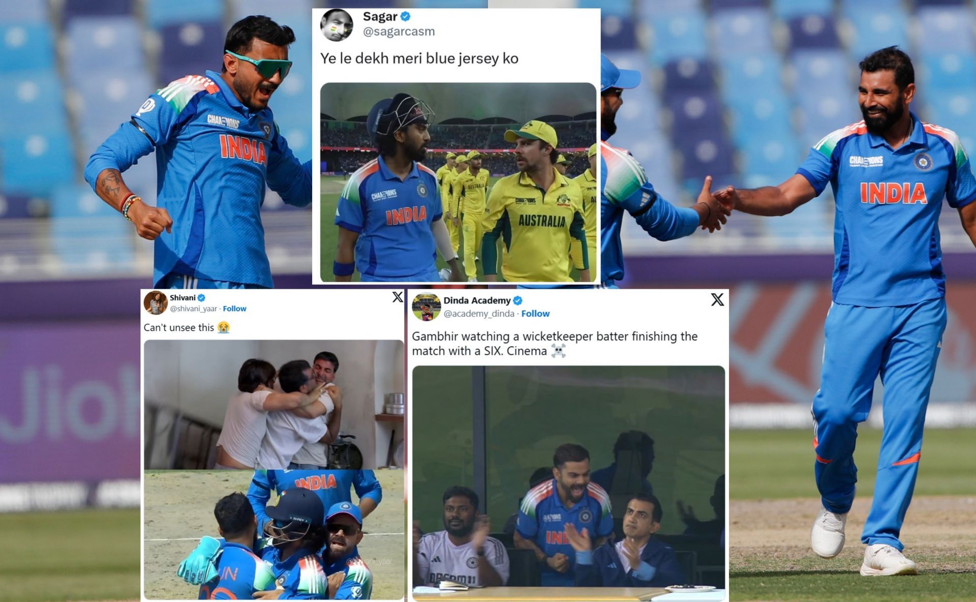 Fans react after India