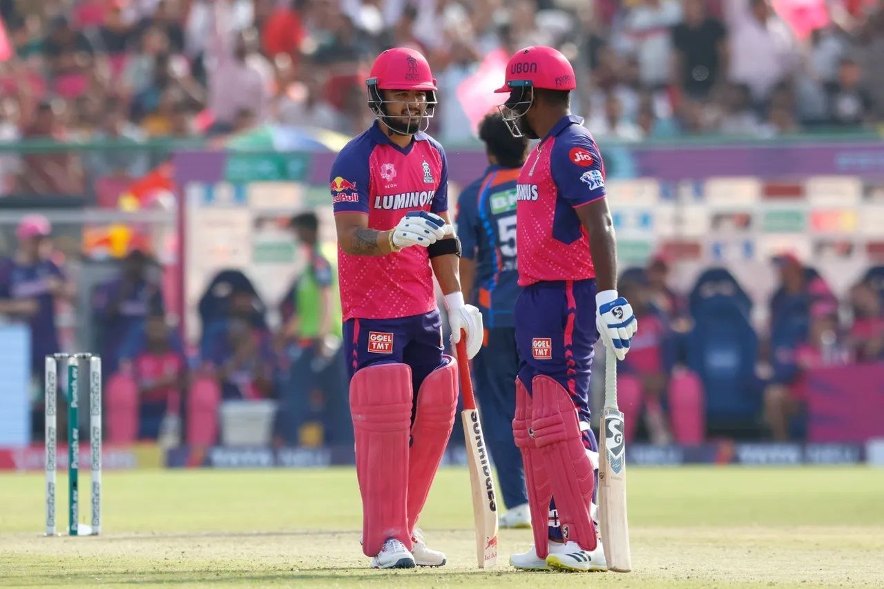 Sanju Samson (right) and Riyan Parag are among the explosive batters in the Rajasthan Royals&#039; IPL 2025 squad. [P/C: iplt20.com]