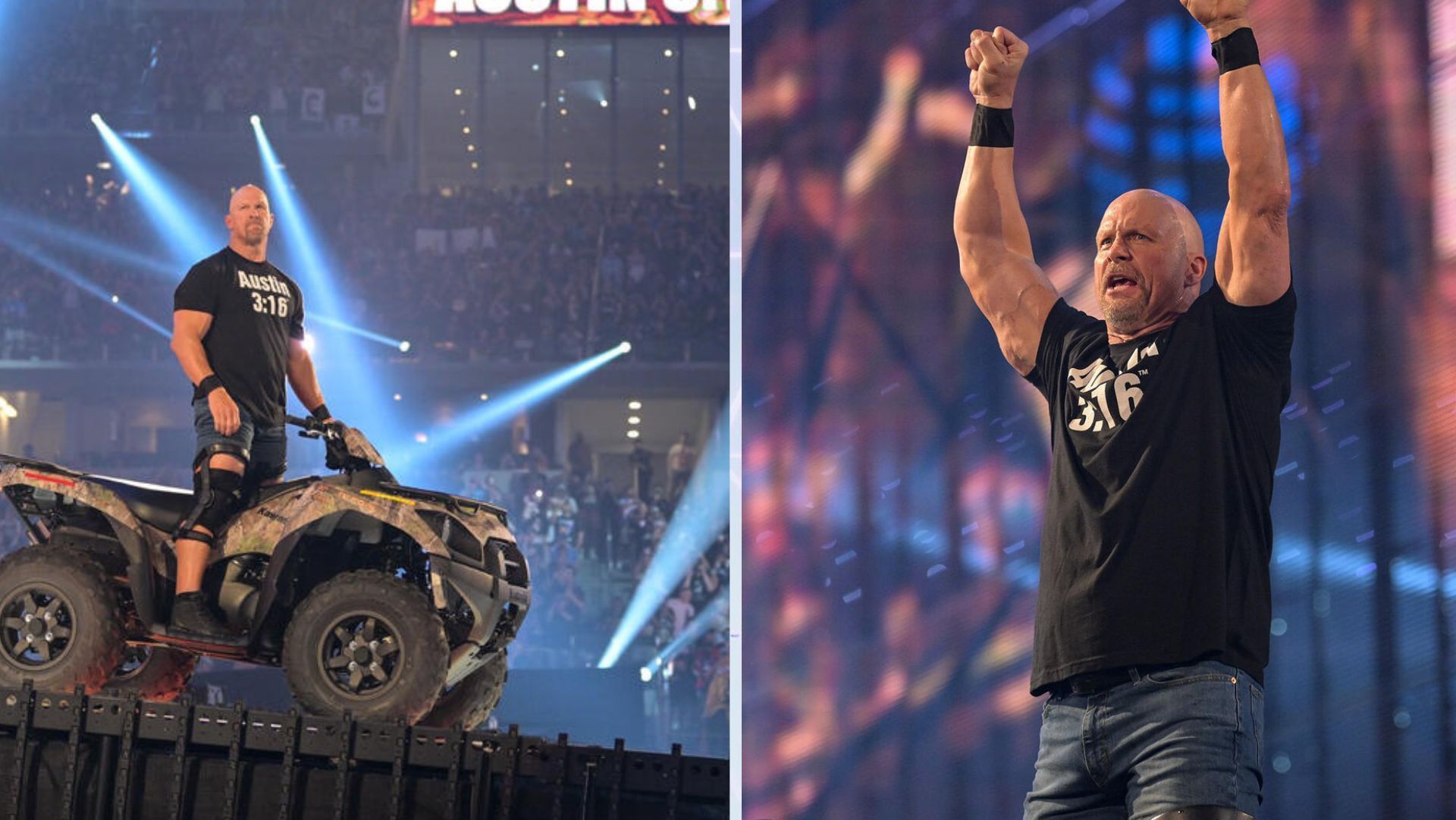 Stone Cold Steve Austin joined WWE in 1995. [Images Source: WWE.com]