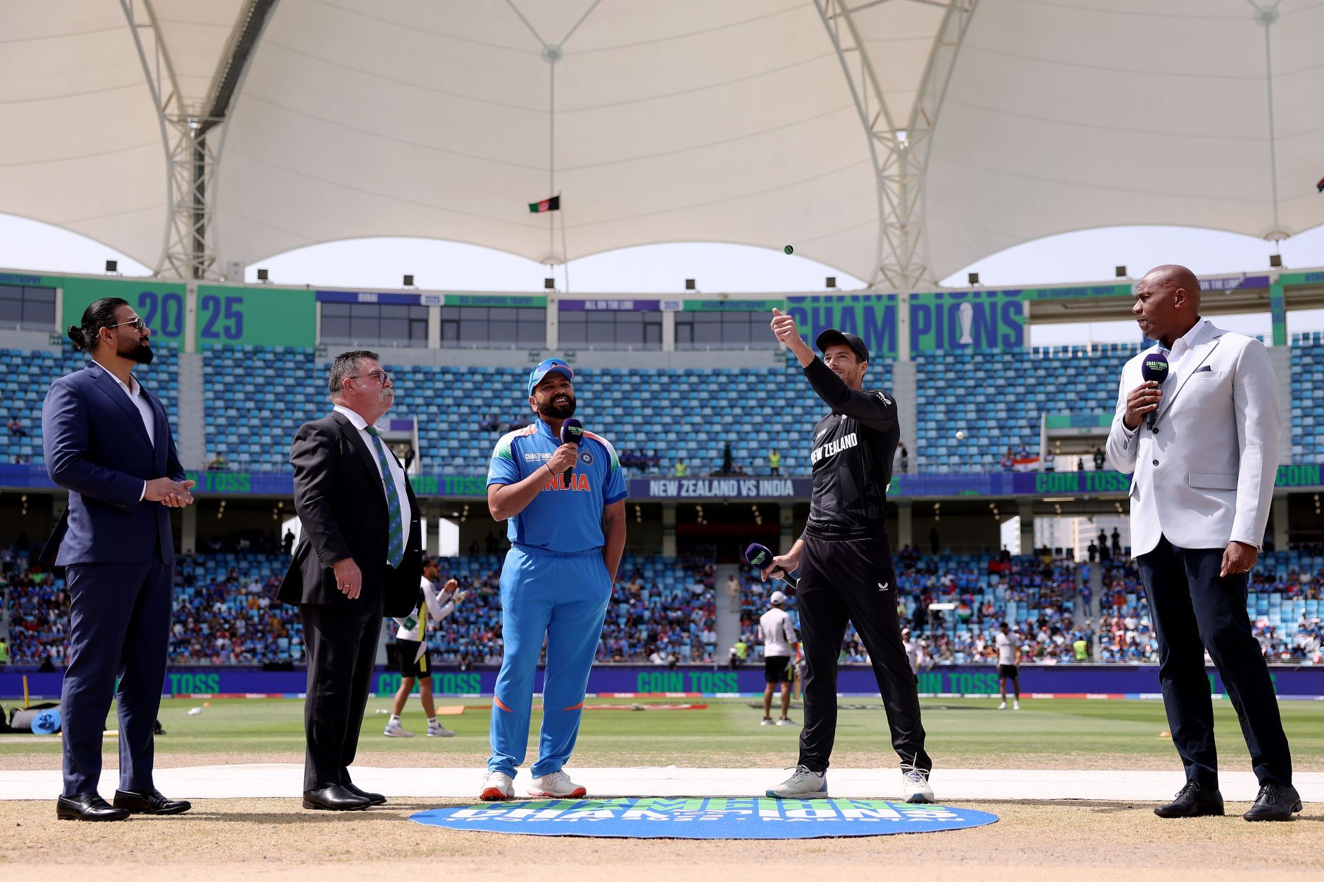 Rohit Sharma hasn&#039;t won a single toss in the 2025 Champions Trophy. [P/C: Getty]