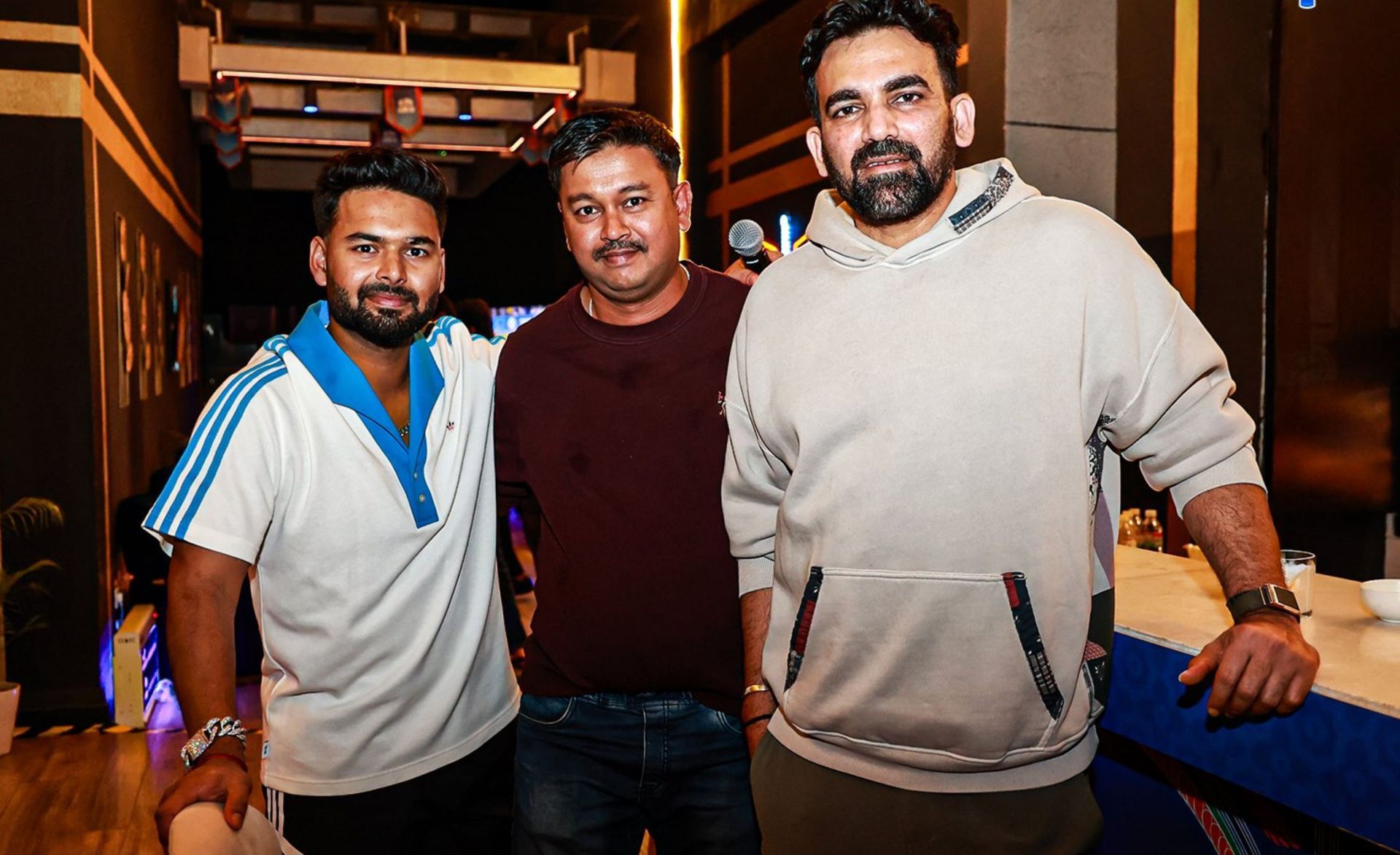 LSG captain Rishabh Pant with Zaheer Khan during a team bonding activity. (Image: LSG/X)