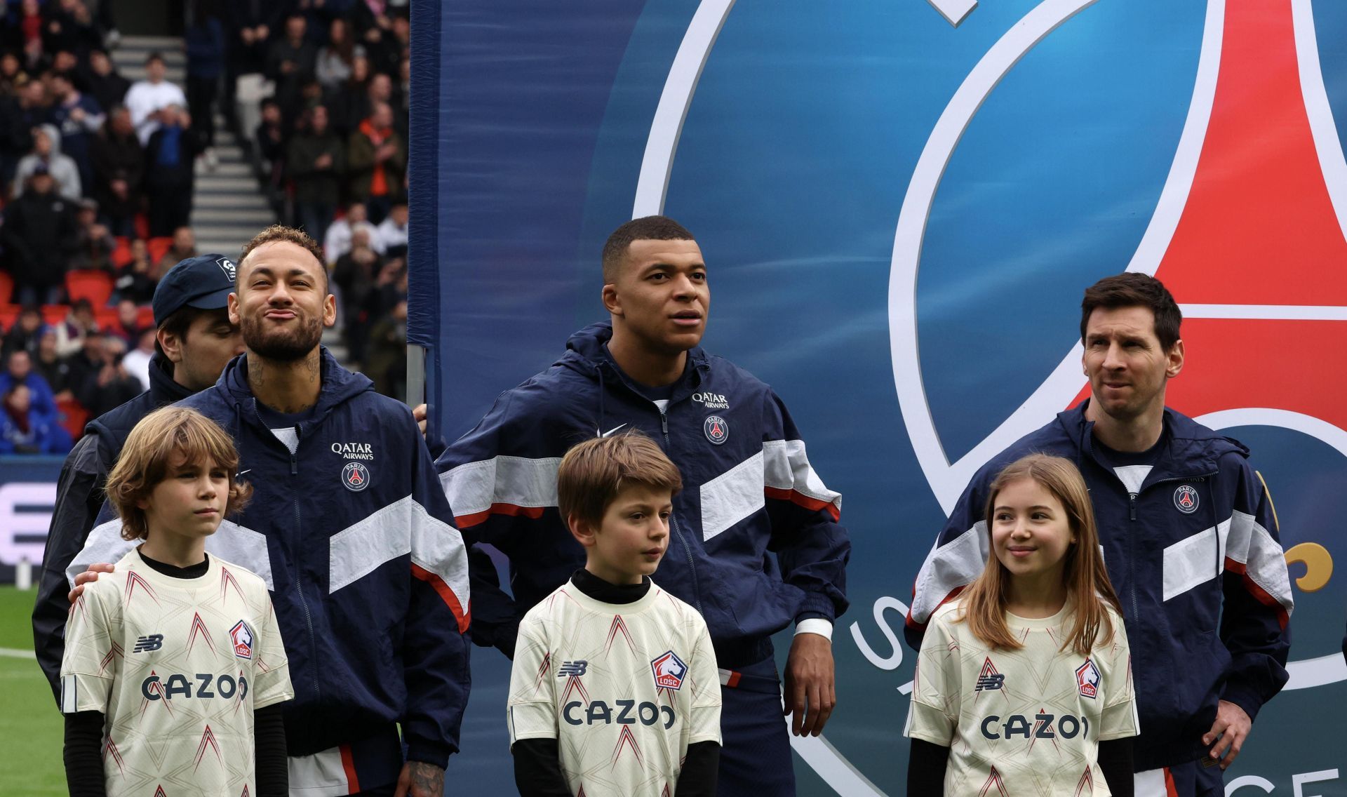 Neymar, Kylian Mbappe and Lionel Messi