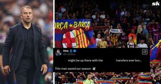 "Build him a statue outside of Camp Nou", "This man saved our season" - Fans hail star as 10-man Barcelona defeat Benfica in UCL clash