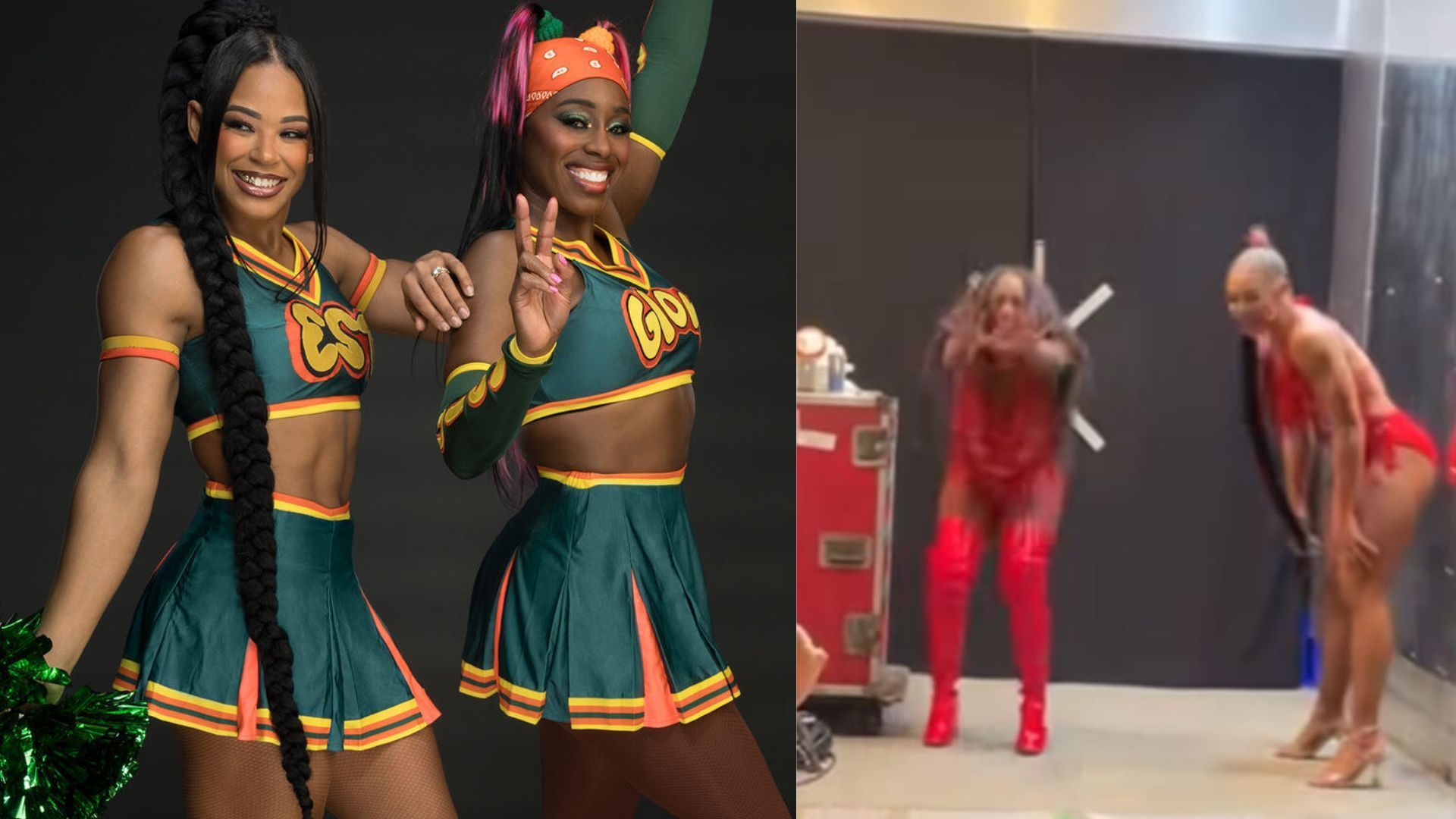 Naomi and Bianca Belair (Images via WWE.com and the star