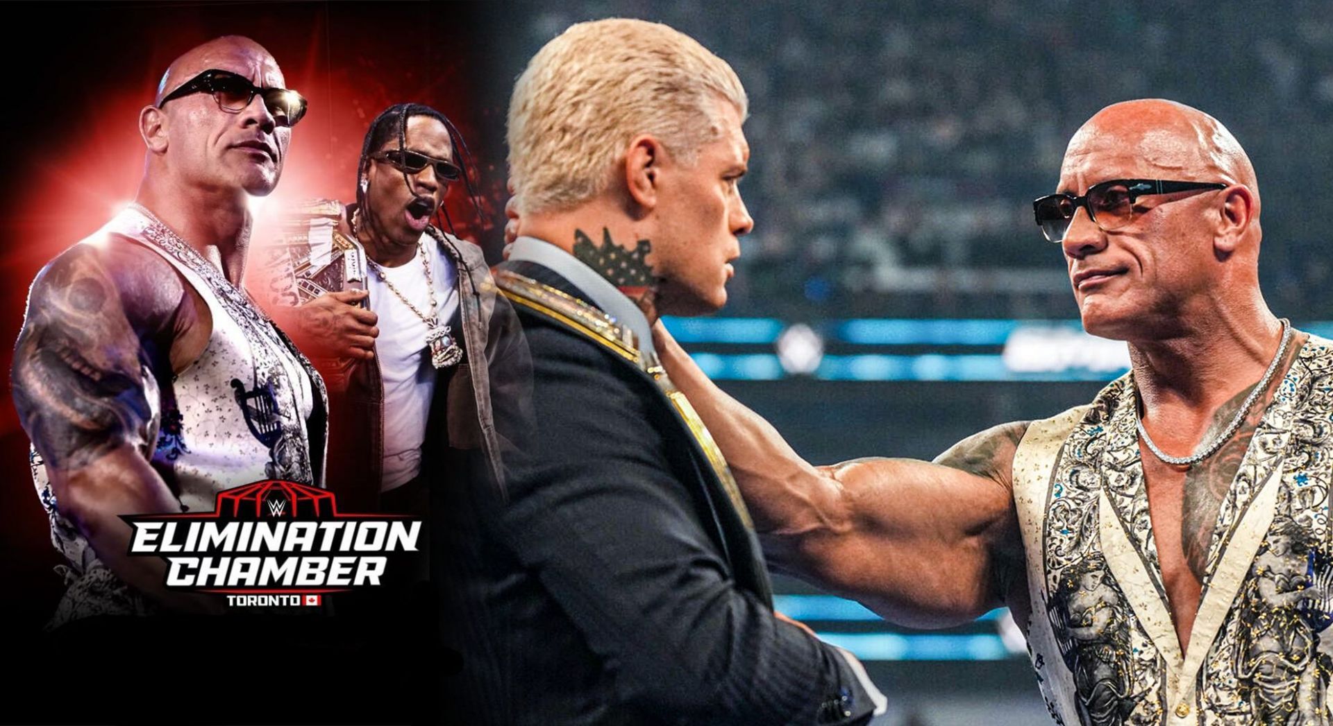 The Rock to make an appearance at 2025 Elimination Chamber! (Credits: WWE.Com and  The Rock