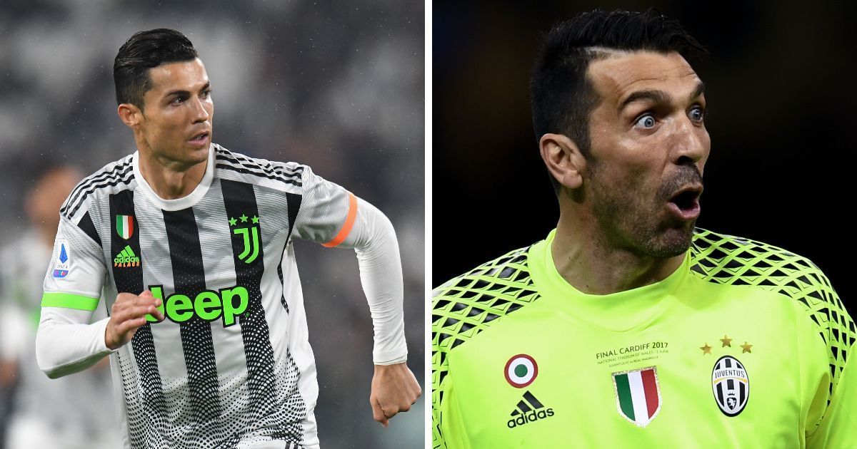 Cristiano Ronaldo (left) and Gigi Buffon (right)