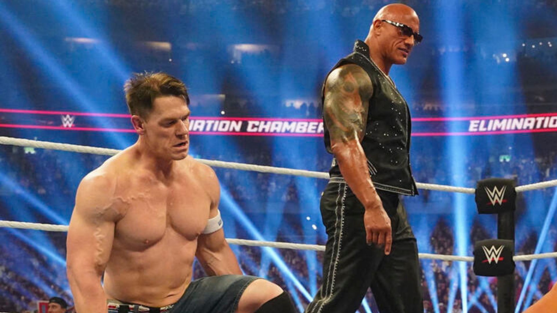 John Cena and The Rock (Image Credits: WWE.com)