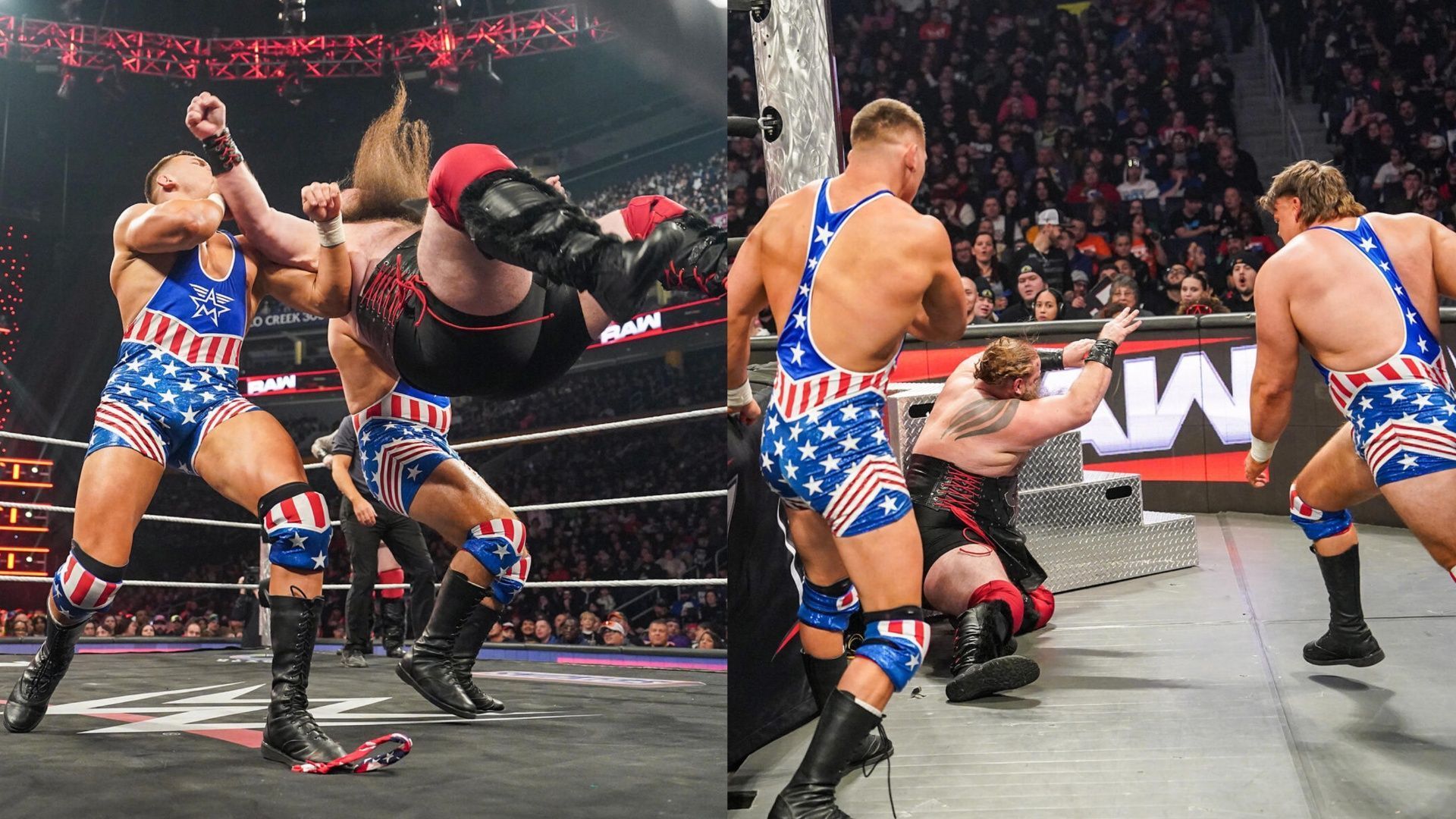 The Creed Brothers took on War Raiders on RAW this week (Image via WWE.com).