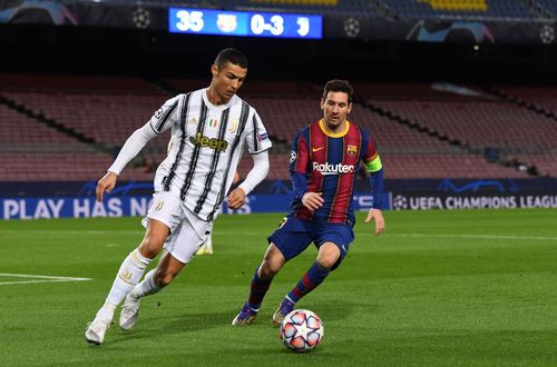 Crtistiano Ronaldo (left) and Lionel Messi