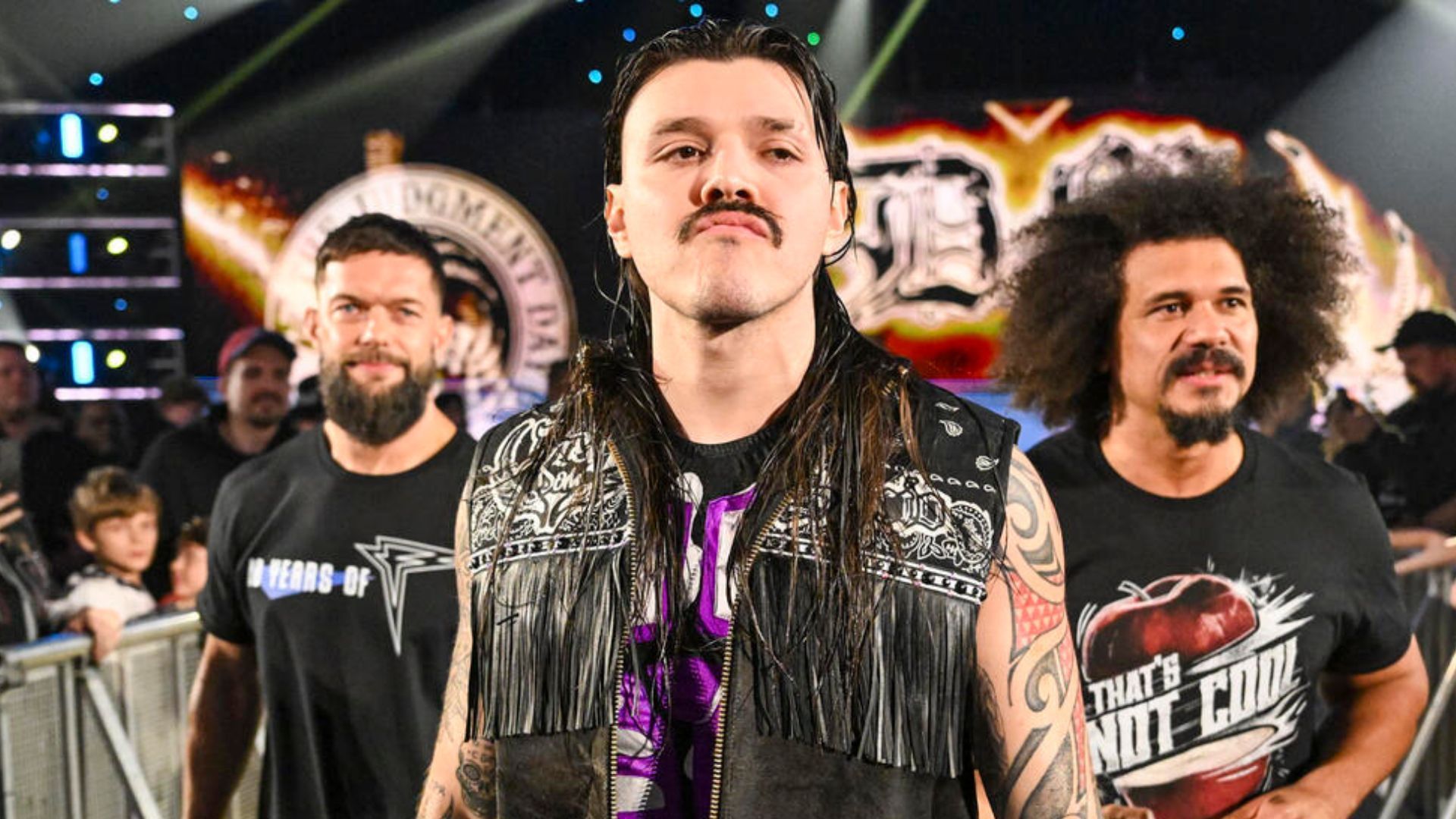 Dominik with his fellow Judgment Day members [Image credits: WWE.com]