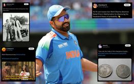 "Rohit Sharma becomes Veeru during every toss" - Fans react as India lose 15th consecutive toss during IND vs NZ 2025 Champions Trophy final