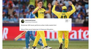 "Worst batsman in pressure situation" - Fans react as Shubman Gill departs for a single-digit score in IND vs AUS 2025 Champions Trophy semifinal