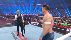 Cody Rhodes confronts John Cena after Elimination Chamber victory; both men share off-mic conversation