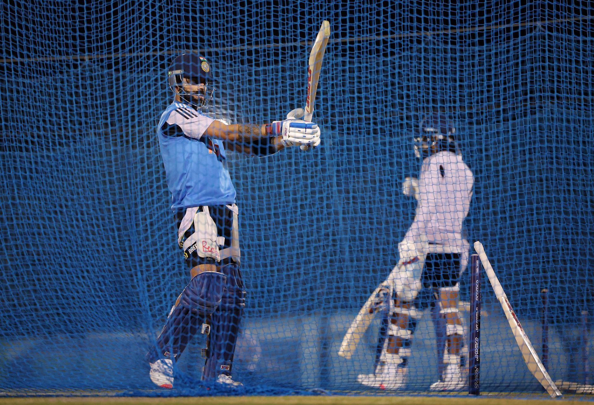 Kohli batting in the nets ahead of ICC Champions Trophy 2025 clash against New Zealand - Source: Getty