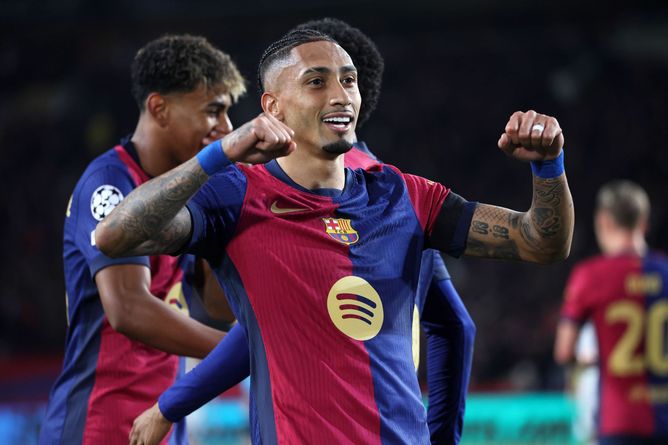 Barcelona star Raphinha breaks record held by Neymar and Kaka in UEFA Champions League