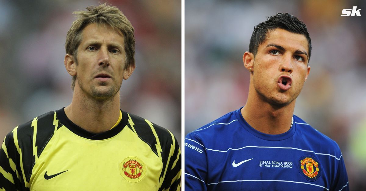 Edwin van Der Sar and Cristiano Ronaldo