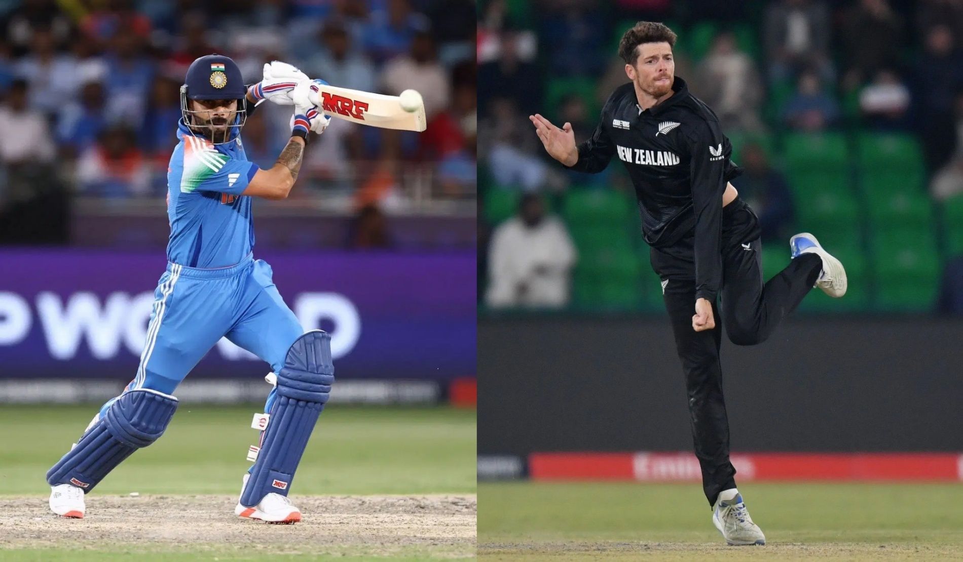 Virat Kohli, Mitchell Santner