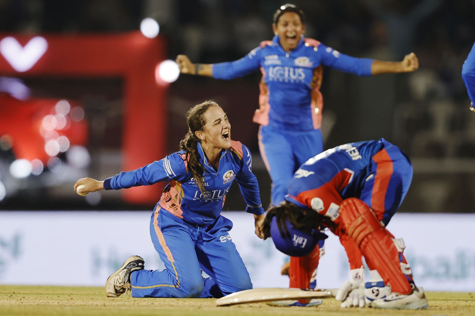 Amelia Kerr celebrating a wicket during WPL 2025 final. (Image: wplt20/X)