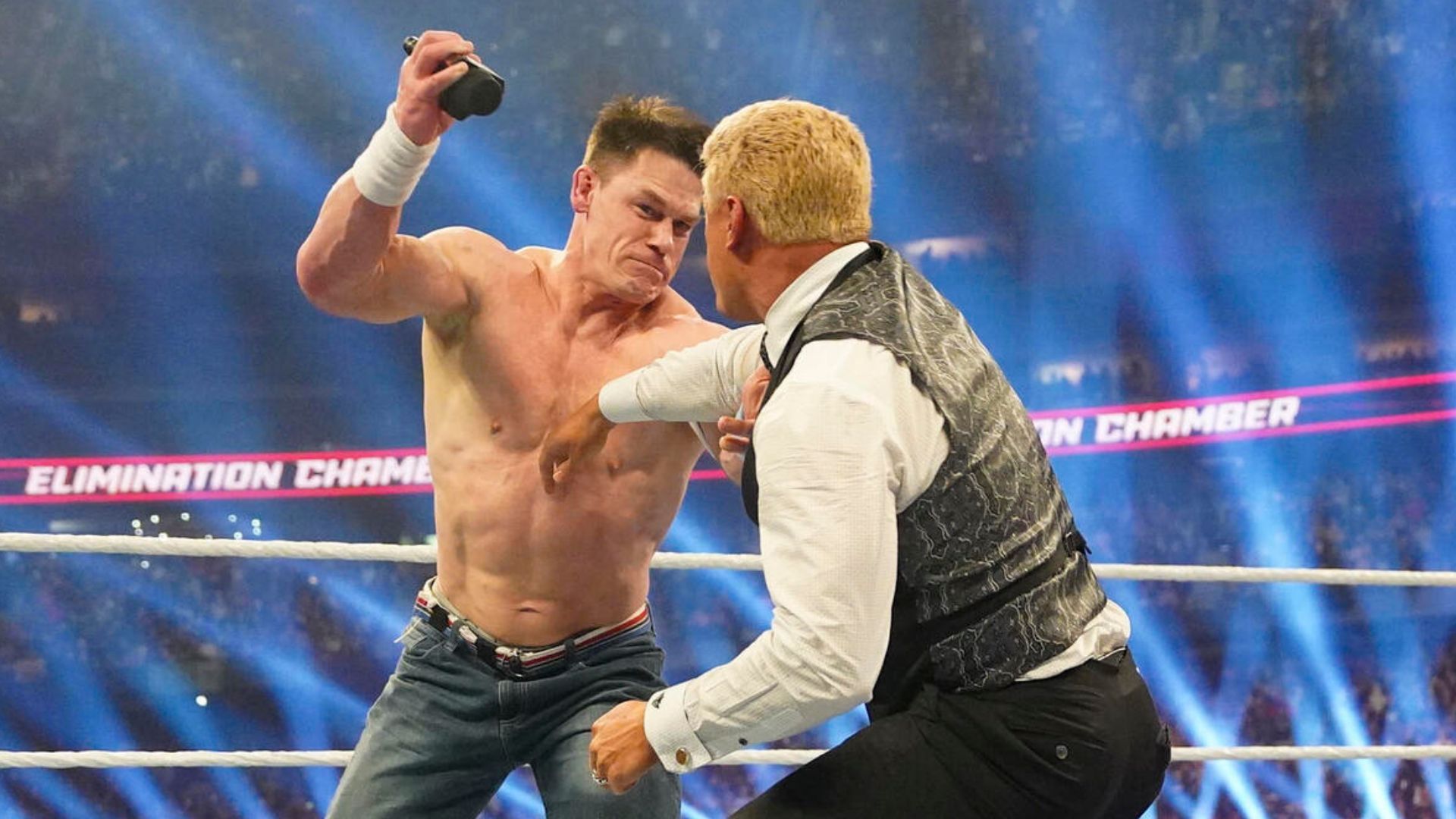 John Cena at WWE Elimination Chamber 2025! [Image credit: WWE.com]